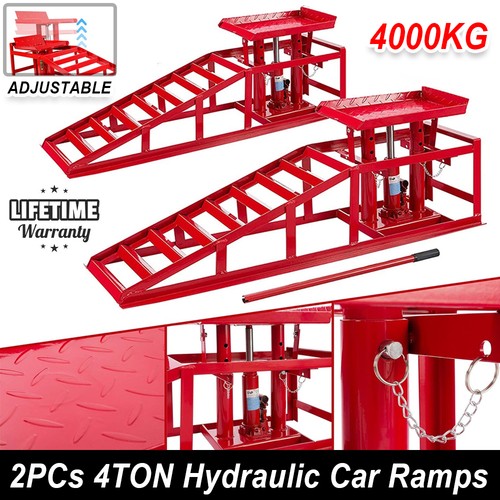 Ton hydraulic car ramps 2pc - hydraulic,